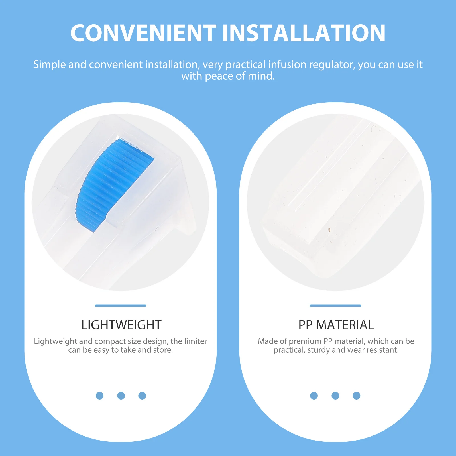 

30Pcs Medical Infusion Flow Regulator Sturdy Lightweight Hose Limiter for Daily Use Professional Hospital Supply Multi-Function