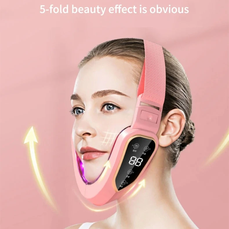 เครื่องมือกระชับสัดส่วน LED ยกกระชับผิวหน้า ผ้าพันหน้าแบบมาส์ก นวดหน้า ปรับรูปหน้าวี นวดหน้าที่บ้าน เพื่อความงามและสุขภาพ