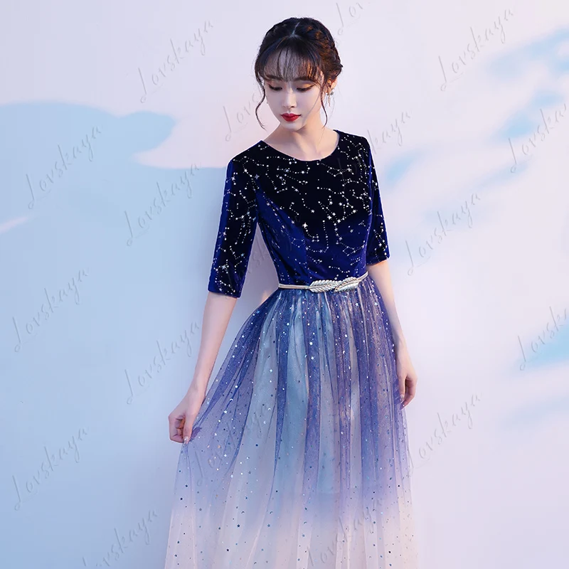 合唱演奏衣装、女子学生詩朗読コンテスト用ロングドレス、合唱団衣装、エレガントなフォーマルドレス