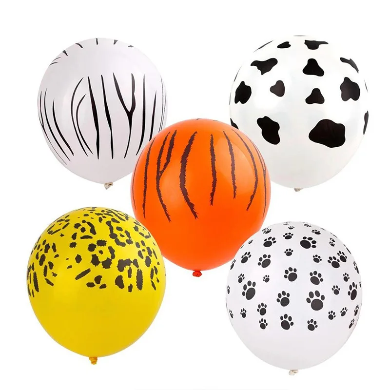 

20/30pcs 12inch 2.8g Jungle Animal Themed Party Cartoon Leopard Print Printing Latex Balloon Birthday Party Decoration Globos