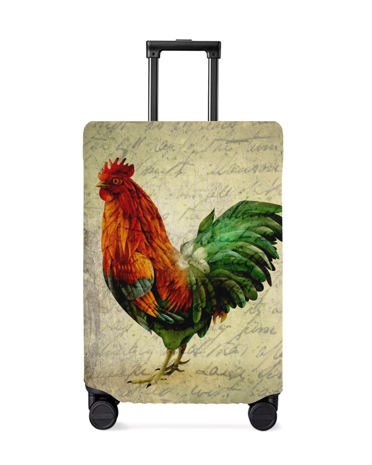 

Animal Cock Retro Farm Rustic Travel Luggage Cover Elastic Baggage Cover Suitcase Case Dust Cover Travel Accessories