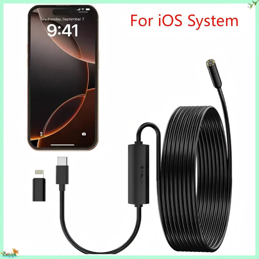 iOS Endoscope Camera for iOS System HD 960P Inspection Sewer Borescope Camera for 5/6/7/8/9/10/11/12/13/14/15/16/17...