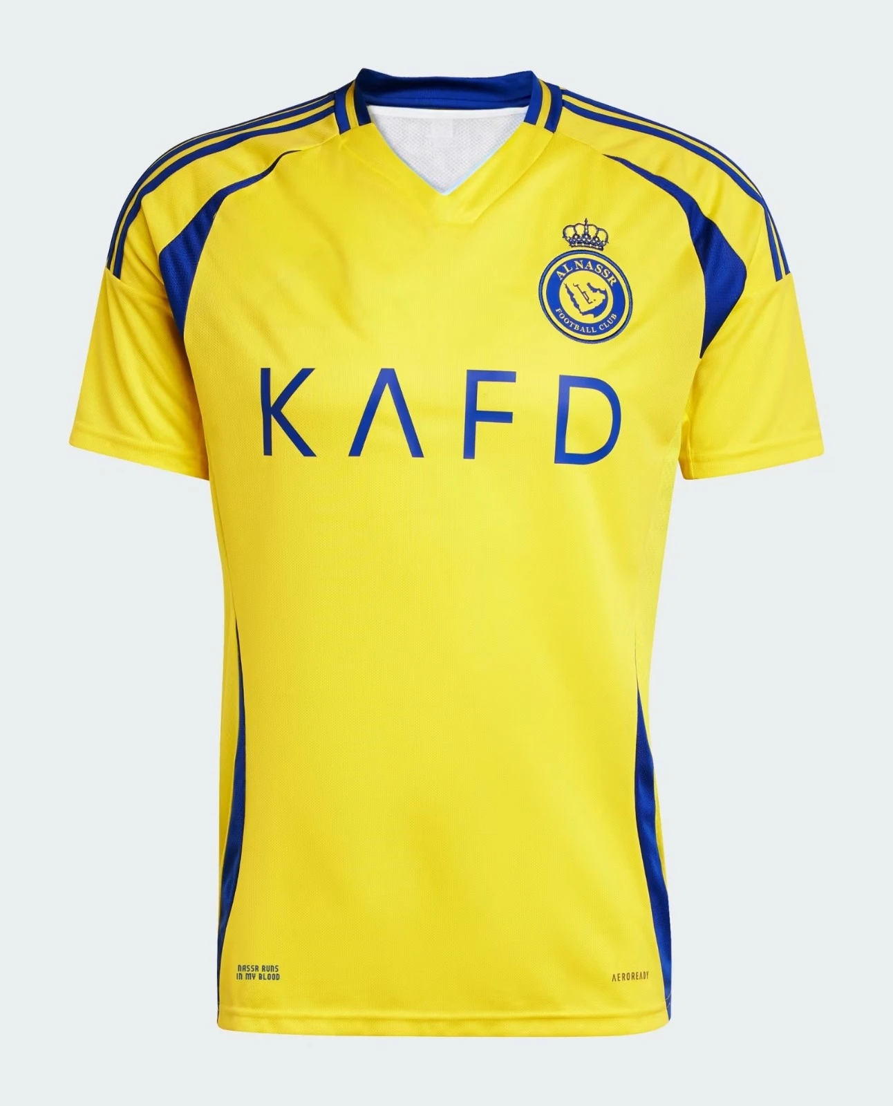 Saudi-Arabien Nassr-Stil Fußballtrikot Kurzarm Fußball-T-Shirt Schnelltrocknend Fan-Version Sportuniform Oberteil Familien-Kinder-T-Shirts – Detail 5