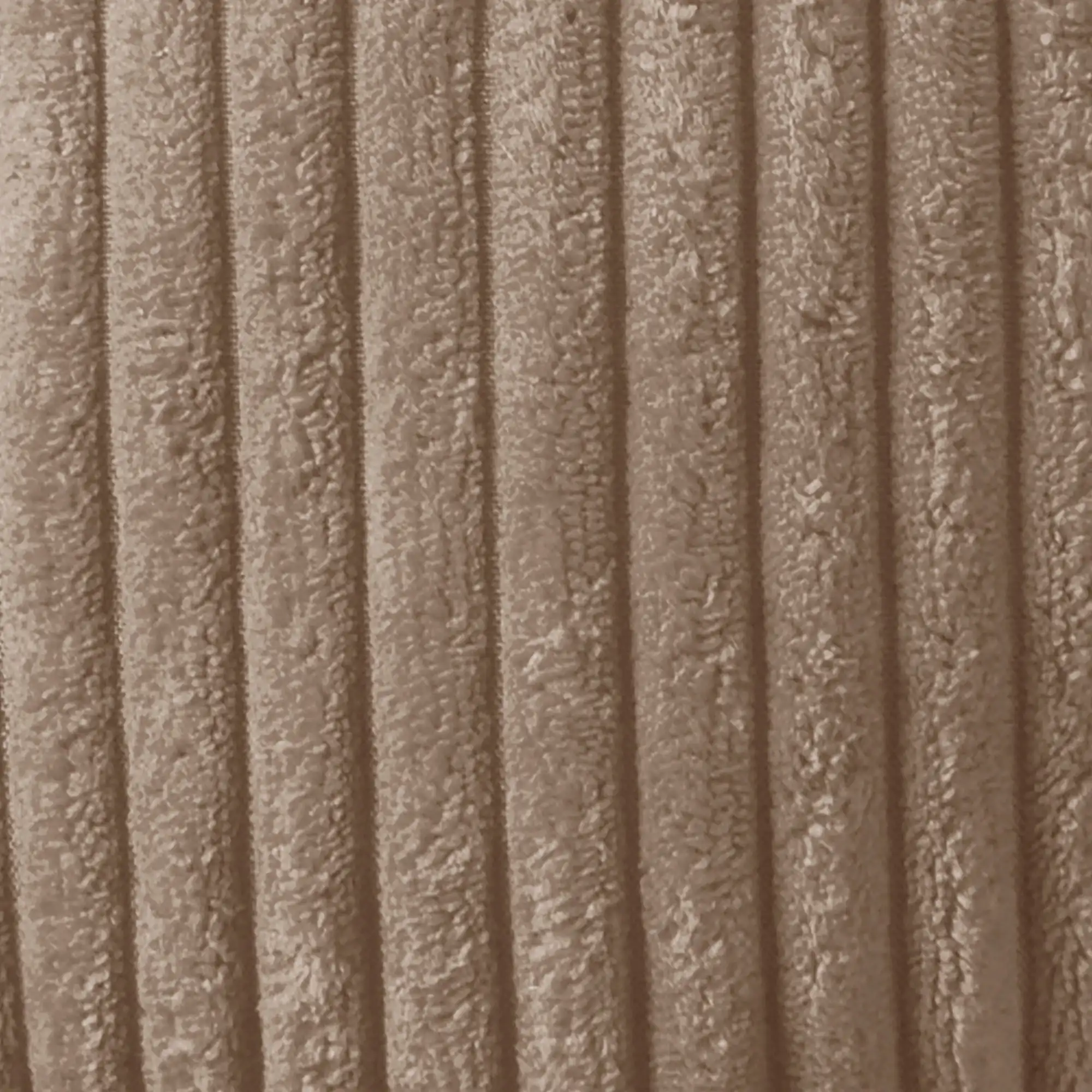 Sweet Home Collection 2 Piece Velvet Ribbed Non Slip Rocking Chair Cushion Set Taupe