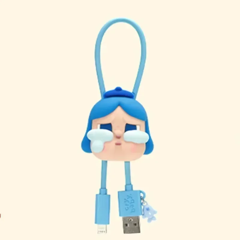 

100% POP MART CRYBABY Encounter Yourself Series Series Blind Box Data Cable-iPhone Cute Anime Figure Ornaments Gift Collection
