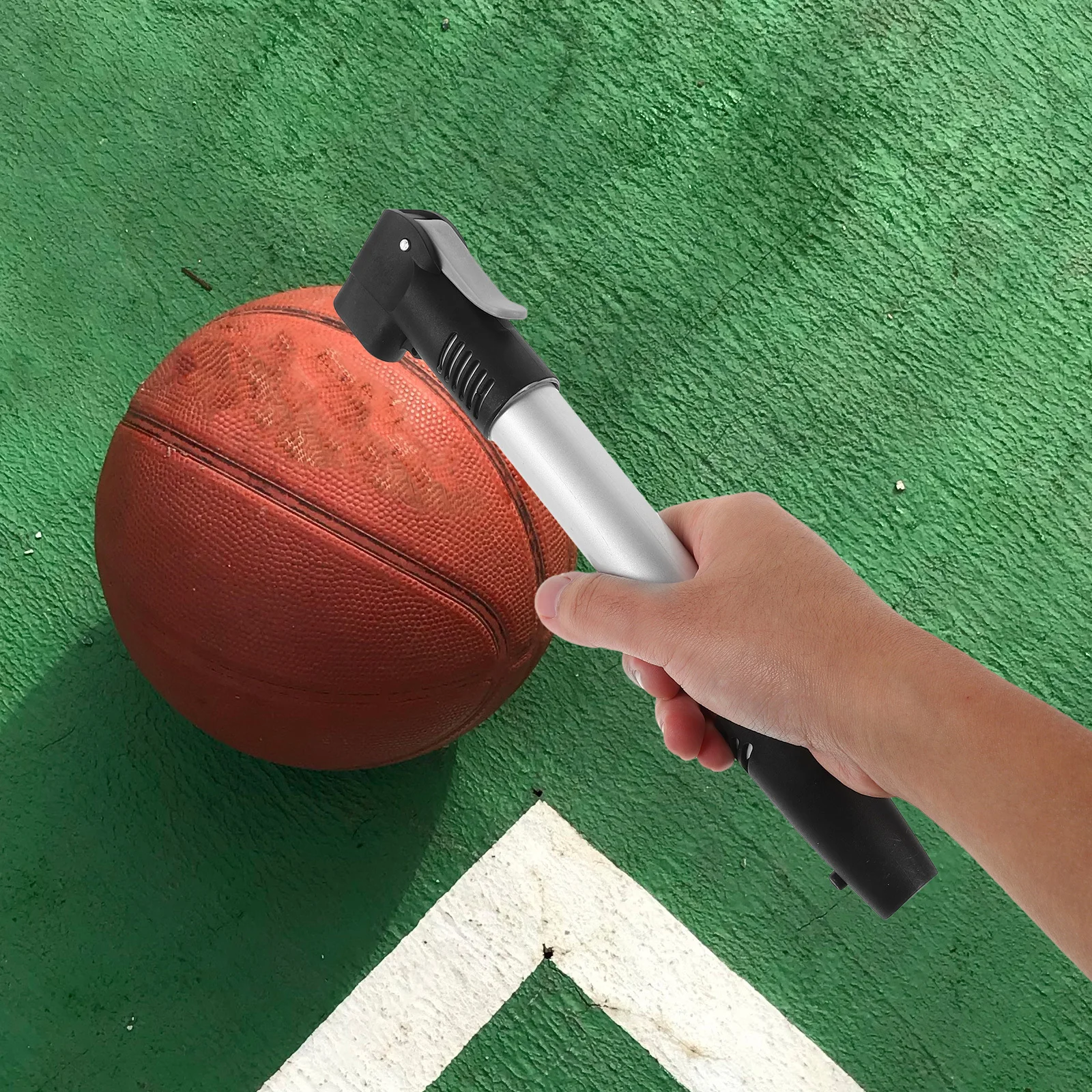 

Portable Manual Hand Pump Basketball Ball Inflator Bicycle Tire Pump Tool High Pressure Ball Inflator Bike Supply