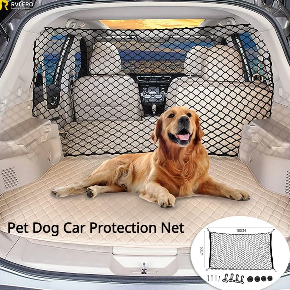 

Car Trunk Fence Pet Dog Isolation Protective Net Sturdy Durable Elastic Isolation Nets Pets Safety Fence for Any Vehicle