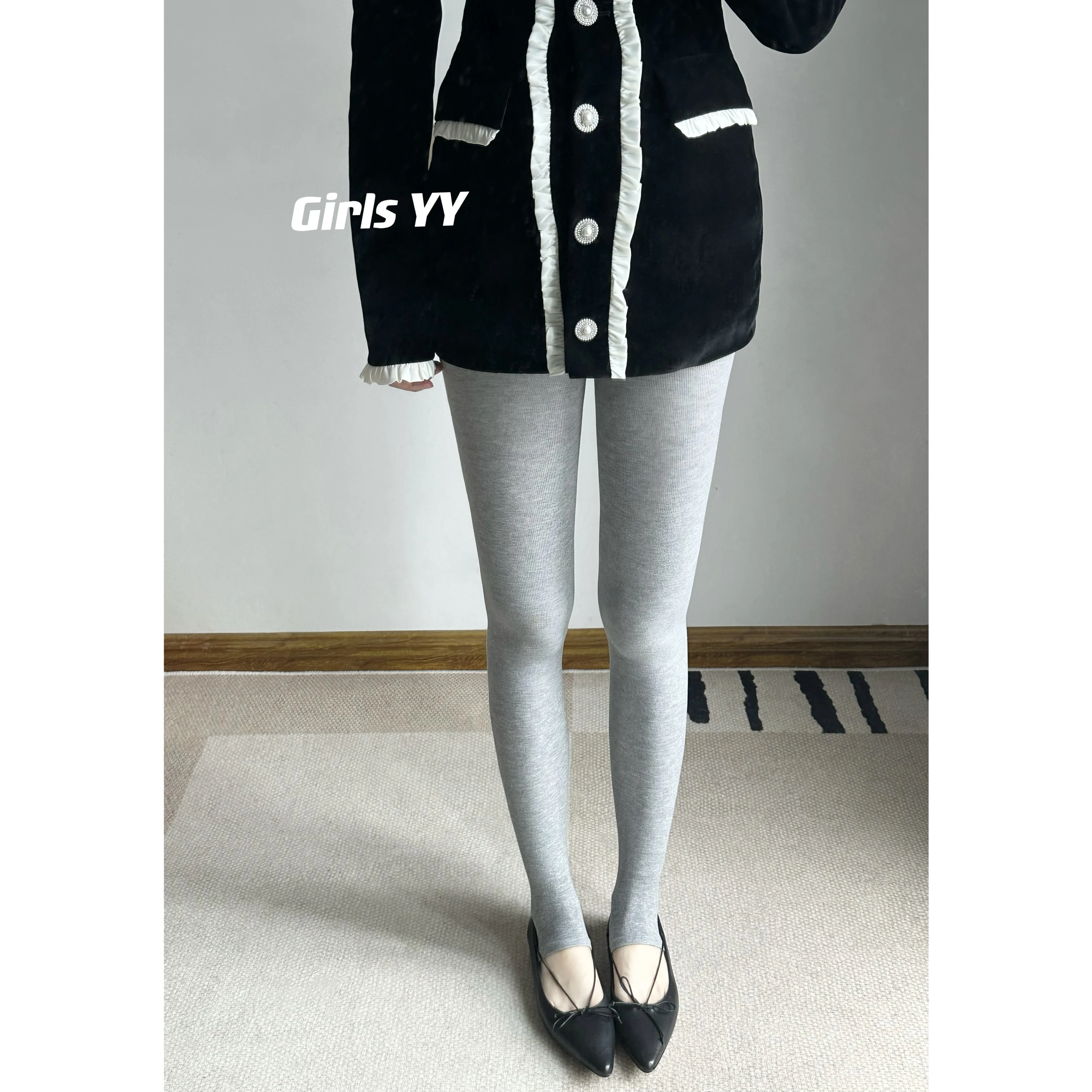 Women's Pantyhose Leg Shaping Korean Style Step-on Autumn and Winter Velvet Padded Outer Wear Thickened Slimming Versatile Warm