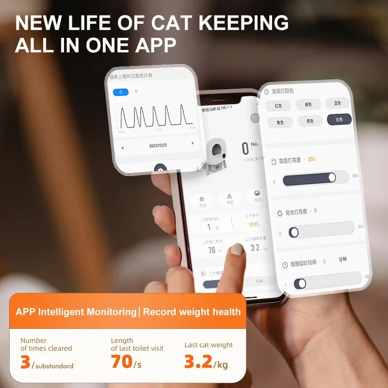 Pet Products Supplier App Control Intelligent Smart Self Cleaning Ltter Box for Cats Automatic Cat Toilet Itter Box