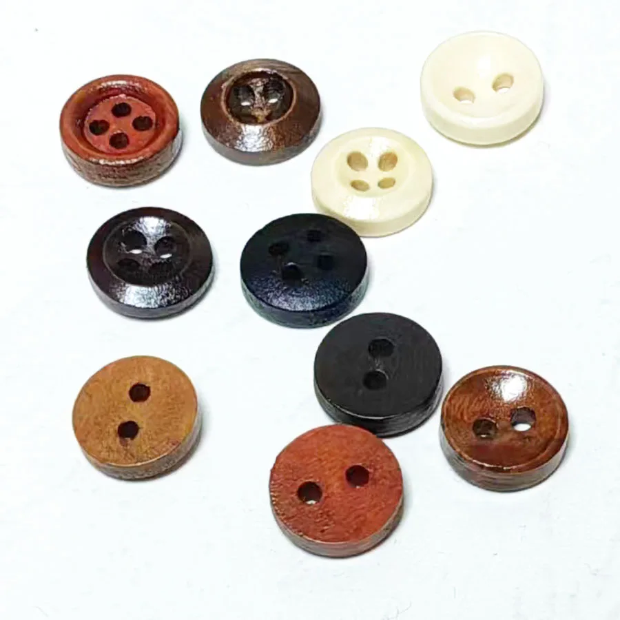 10pcs 18mm 라운드 나무 단추 DIY 의류 의류 바느질 장식 단추 의류에 대 한 Scrapbooking 단추