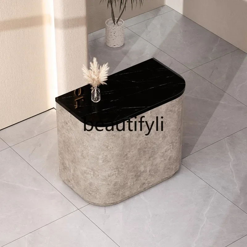 zzqClothing Store Bancone cassiere in stile lusso leggero Piccolo negozio di barbiere Bar Reception dell'azienda di bellezza Banco reception