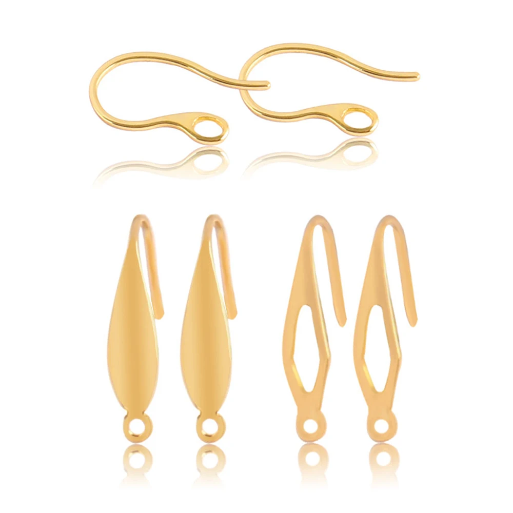 20Pcs/lot Stainless Steel Earwire Earring Findings Clasps Hooks DIY Earrings Base For Jewelry Making Supplies Accessories