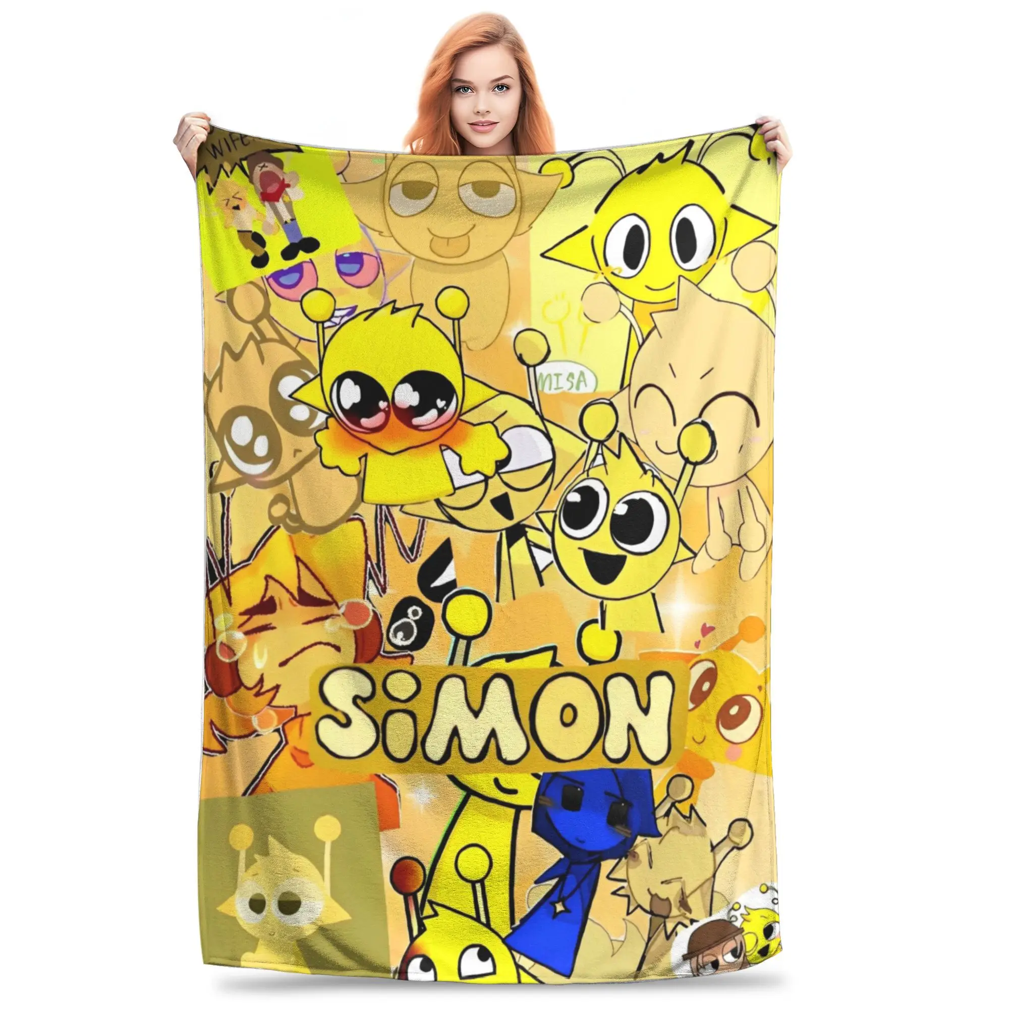 sprunki simon Throw Blanket for Couch  Fuzzy Soft Plush Blanket 50x60 Inches Multiple Sizes Bedspreads for All Seasons