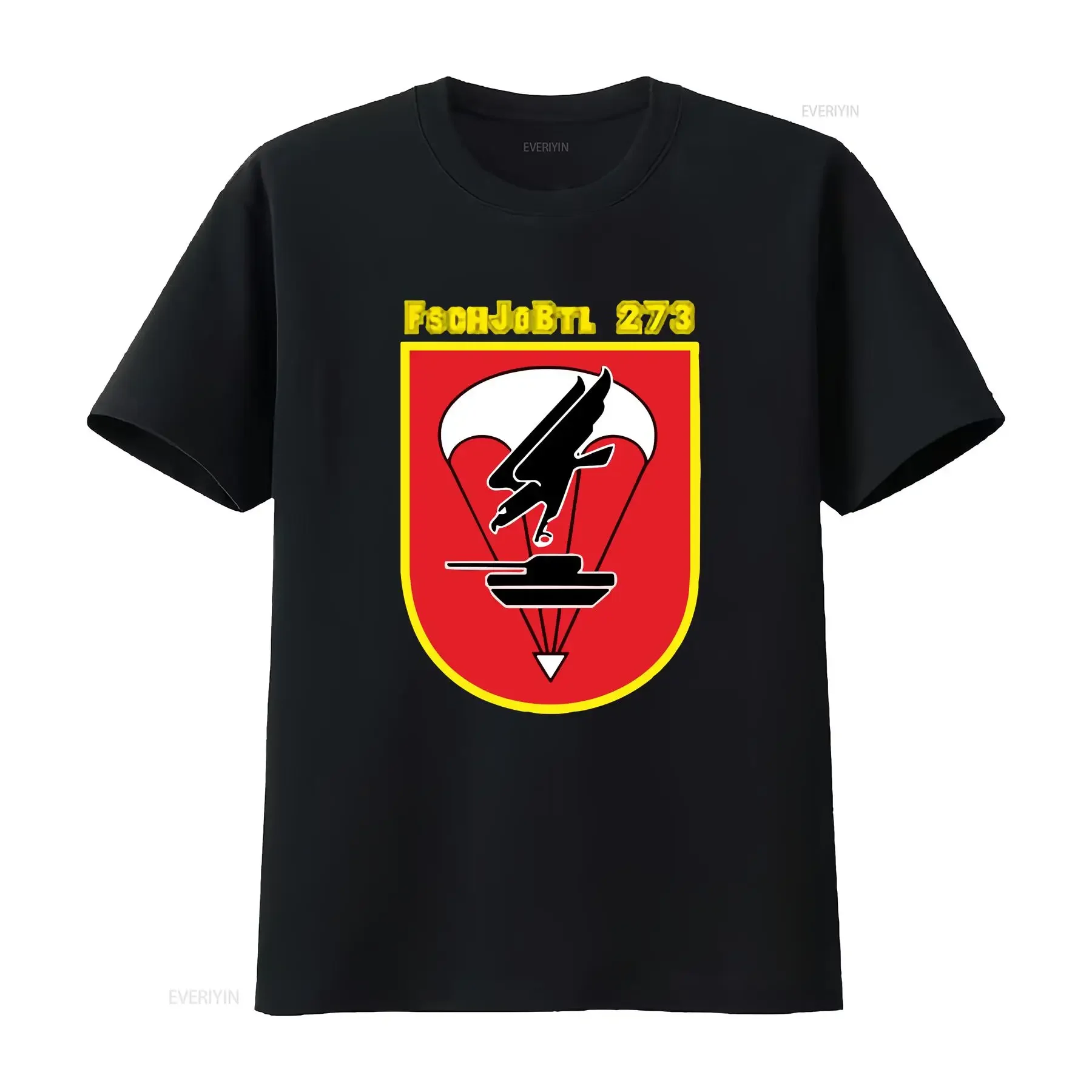 FschJgBtl 273 Paratrooper Battalion Coat of Arms Bundeswehr T Shirt 4298 vintage Washed Unisex Comfortable streetwear fashion