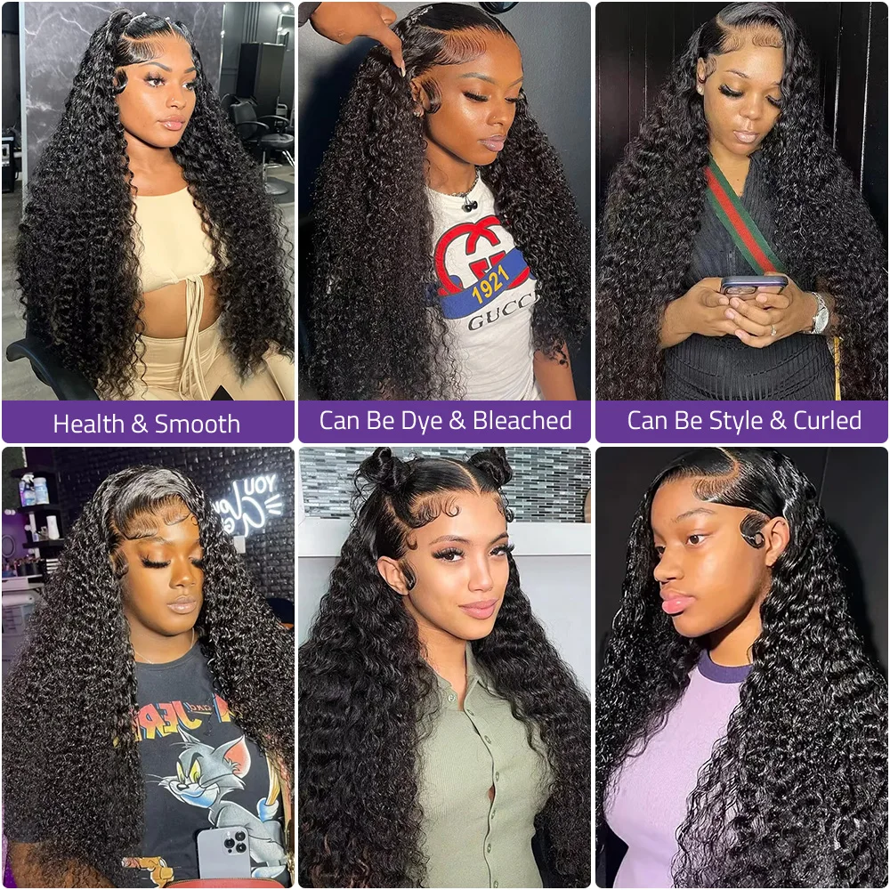 13x6 HD Transparent lâche vague profonde dentelle avant perruque 5x5 sans colle 360 pleine dentelle eau bouclés Nature vague frontale perruques de cheveux humains