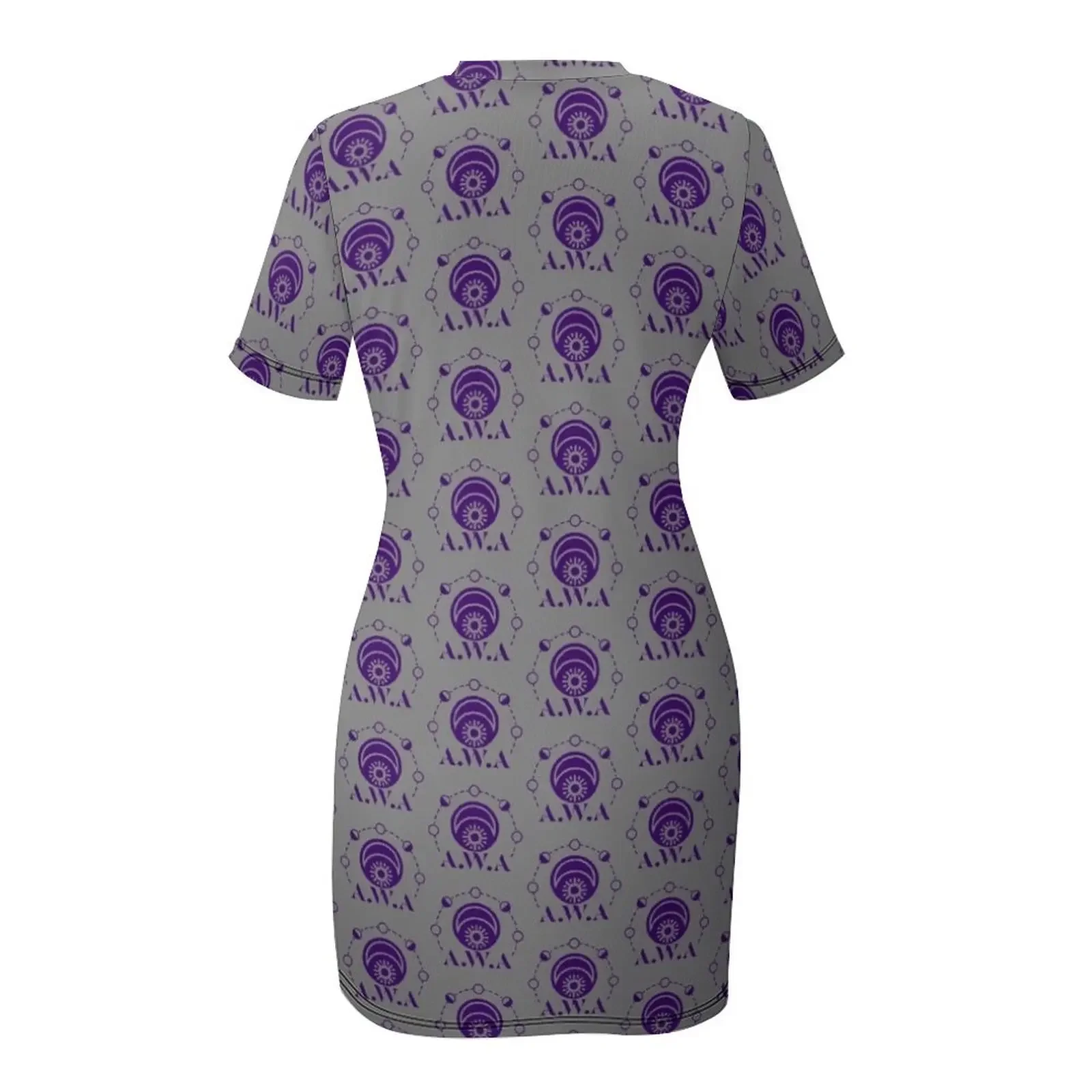 パープル公式ロゴ半袖ドレス プロム用ドレス 女性のサマードレス 女性のイブニングドレス ドレス