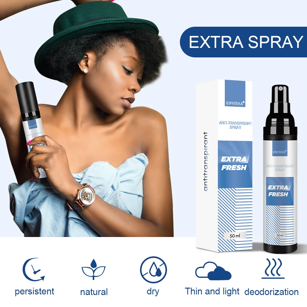 ENVISHA Antiperspirant Spray Dew Underarms Dry Body Odor Removal Deodorant Water Lasting Fragrance Body Cleaning Skin Care