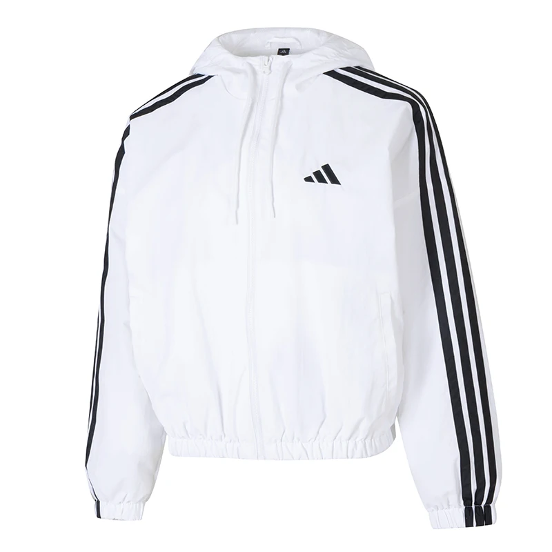 

Женская спортивная повседневная куртка Adidas для фитнеса и тренировок на открытом воздухе, ветрозащитная, дышащая, с капюшоном Jz2161