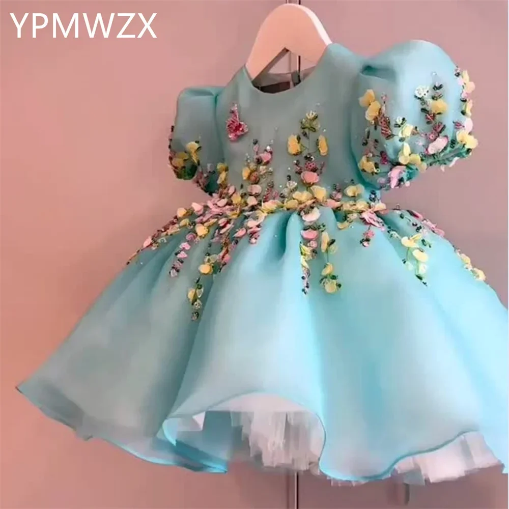 

Customized Prom Gown Formal Evening Dress YPMWZX Scoop Neckline A-line Mini Length Skirts Flower Girl Dresses Women Party Occasi