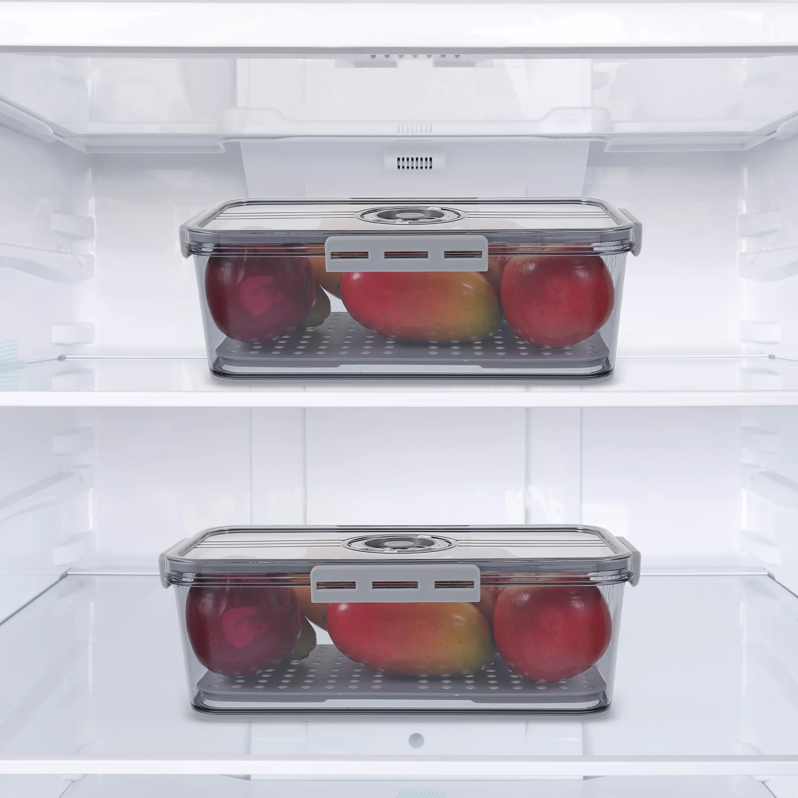 

1pc Airtight Bread Box Refrigerator Food Storage Container Freshness Timer Transparent Multifunctional Food Boxes For Fridge
