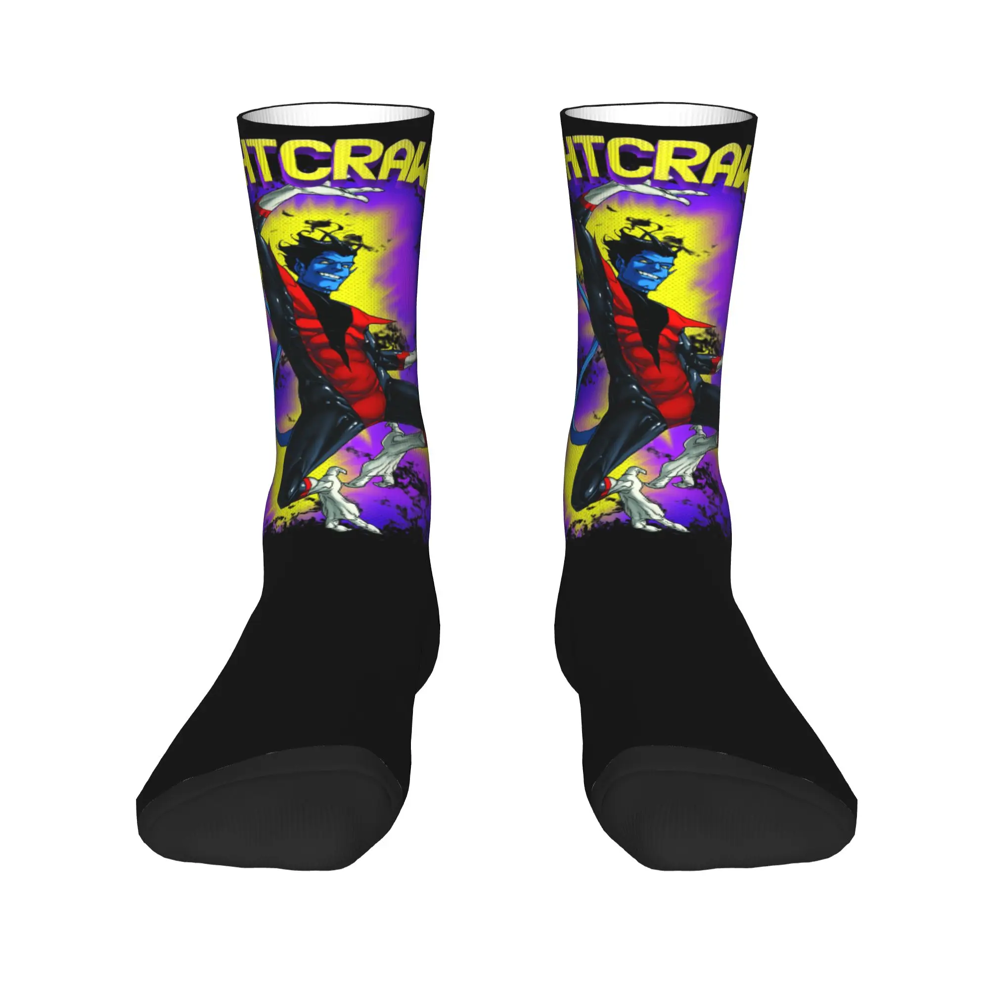 X الرجال Nightcrawler ملحمة قفزة الرجعية شعار جوارب الكبار الرجال الجوارب لينة تنفس جوارب أنيقة الشتاء مكافحة العرق الجوارب #2