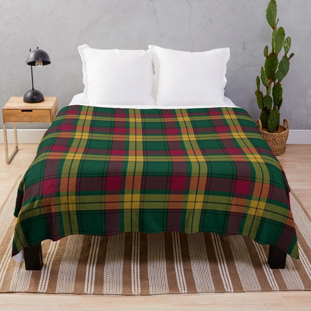 MacMillan Tartan Scottish Clan, Family, and Heritage Design Throw Blanket Sofa anime Blankets