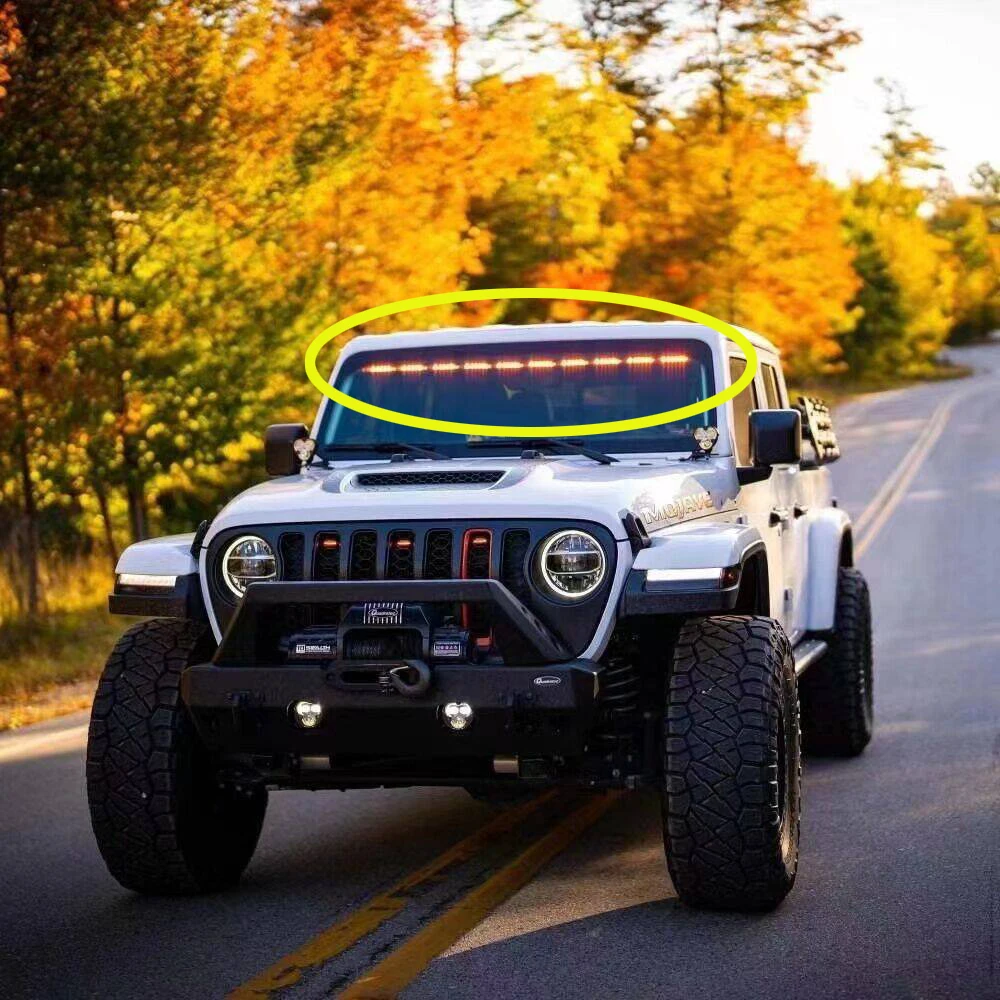Lantsun J9035 LED Auto Innenglas gelbe Lichtleiste für Jeep für Wrangler JL JT