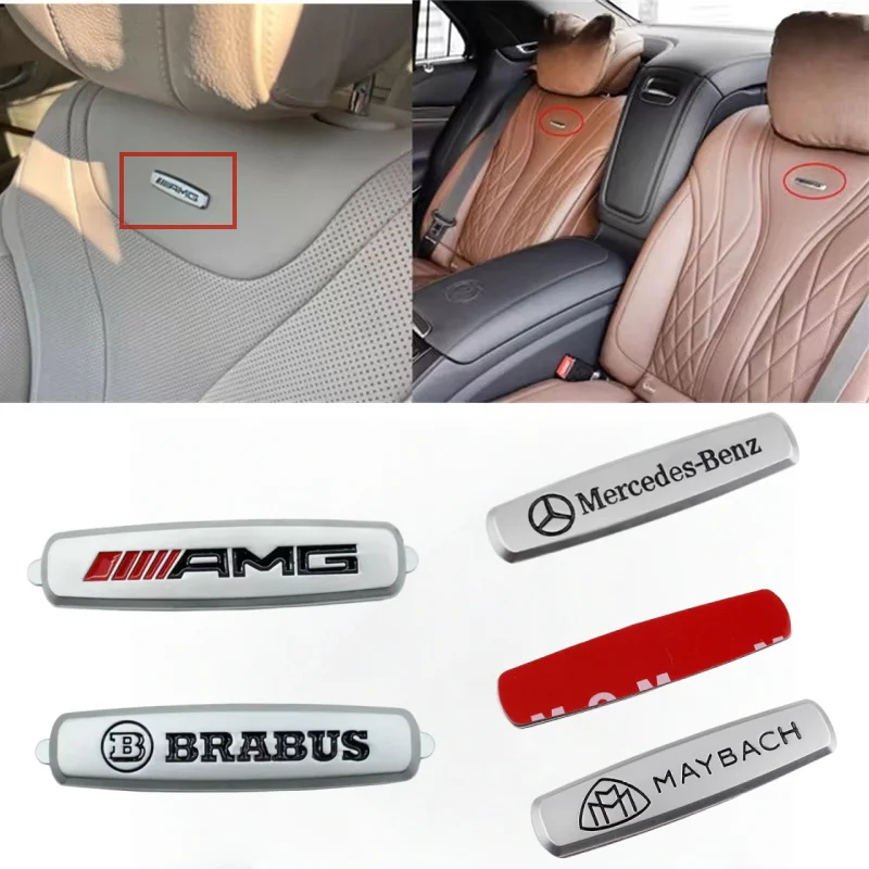 

2pcs Seat Sticker Badge Sticker Interior Sticker For Mercedes-benz AMG Maybach Brabus GLB GLC GLE GLS CLS CLA W215 W205 W463 S E