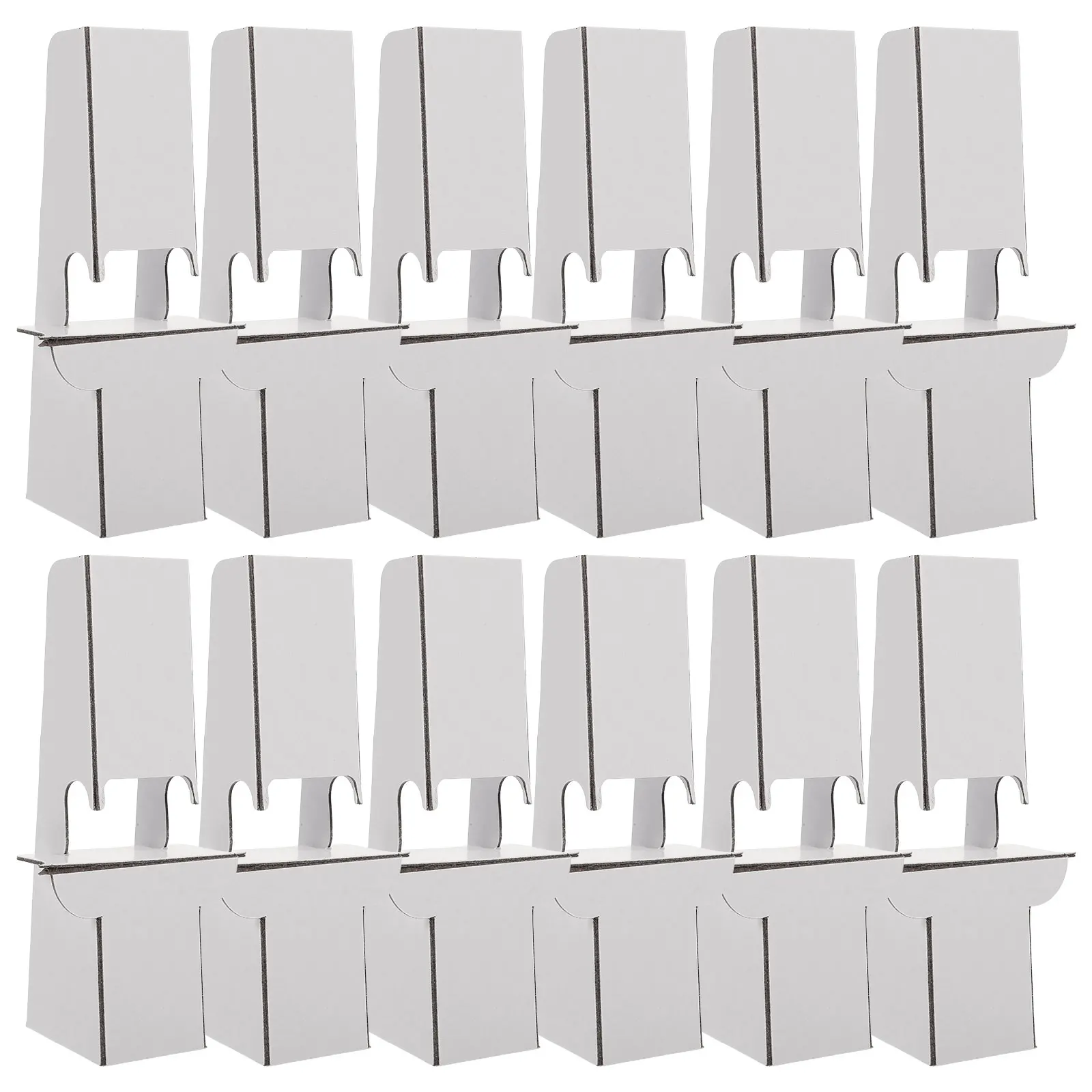 

12 Pcs Cardboard Display Easel Stands for Picture Frames Posters Lightweight Portable Backdrops Stable Supports Mini