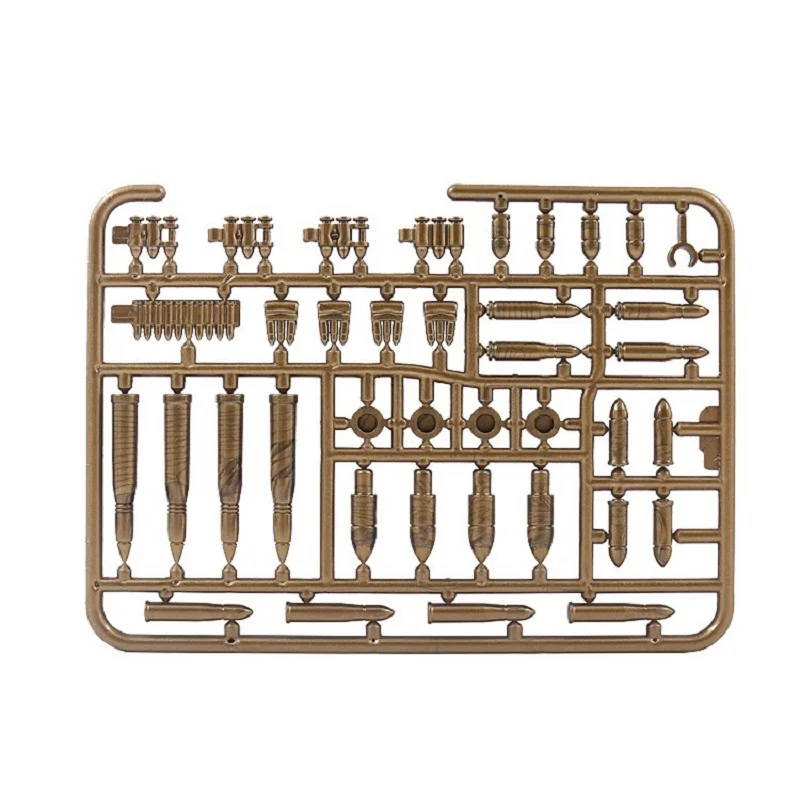 MOC WW2 Militär Arme Shell Kugel Armee Zubehör Soldat Figuren Militär Munition Box Bausteine Ziegel Montage Spielzeug – Detail 10