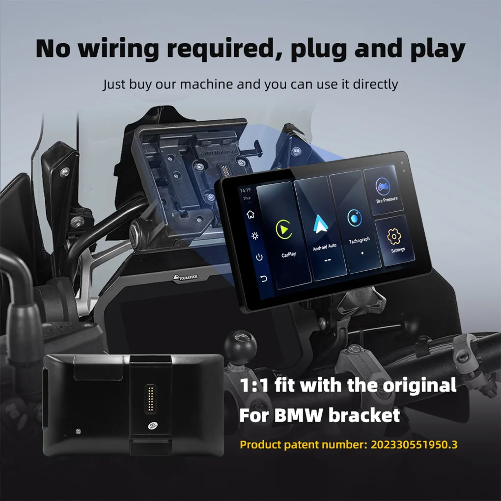 For BMW R1200GS R1250GS ADV 6.5in CarPlay Motorcycle Wireless CarPlay Android Auto Digital Dashboard Display Screen