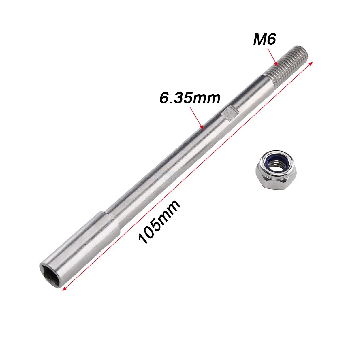 الفولاذ المقاوم للصدأ 6.35 مللي متر 1/4 ''دعامة رمح طول 110/1120 مللي متر لمحرك الغاز RC قارب عمود كابل مرن