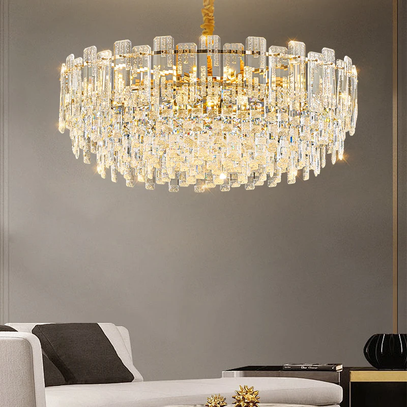 

Light Luxury Ceiling Led Crystal Lamp Home Decoration Living Room Pendant Lamp Dining Room Bedroom Lamp Hall Lighting Fixture