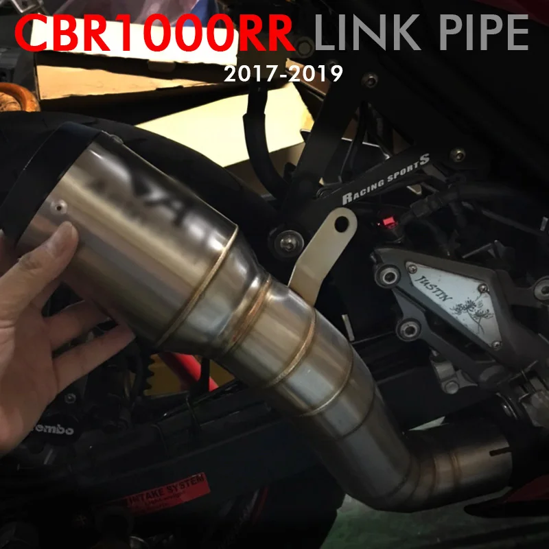 CBR1000RR Motorcycle Exhaust Pipe Escape System Modify Front Muffler Stainless steel Middle Link Pipe For cbr1000rr 2017-2019