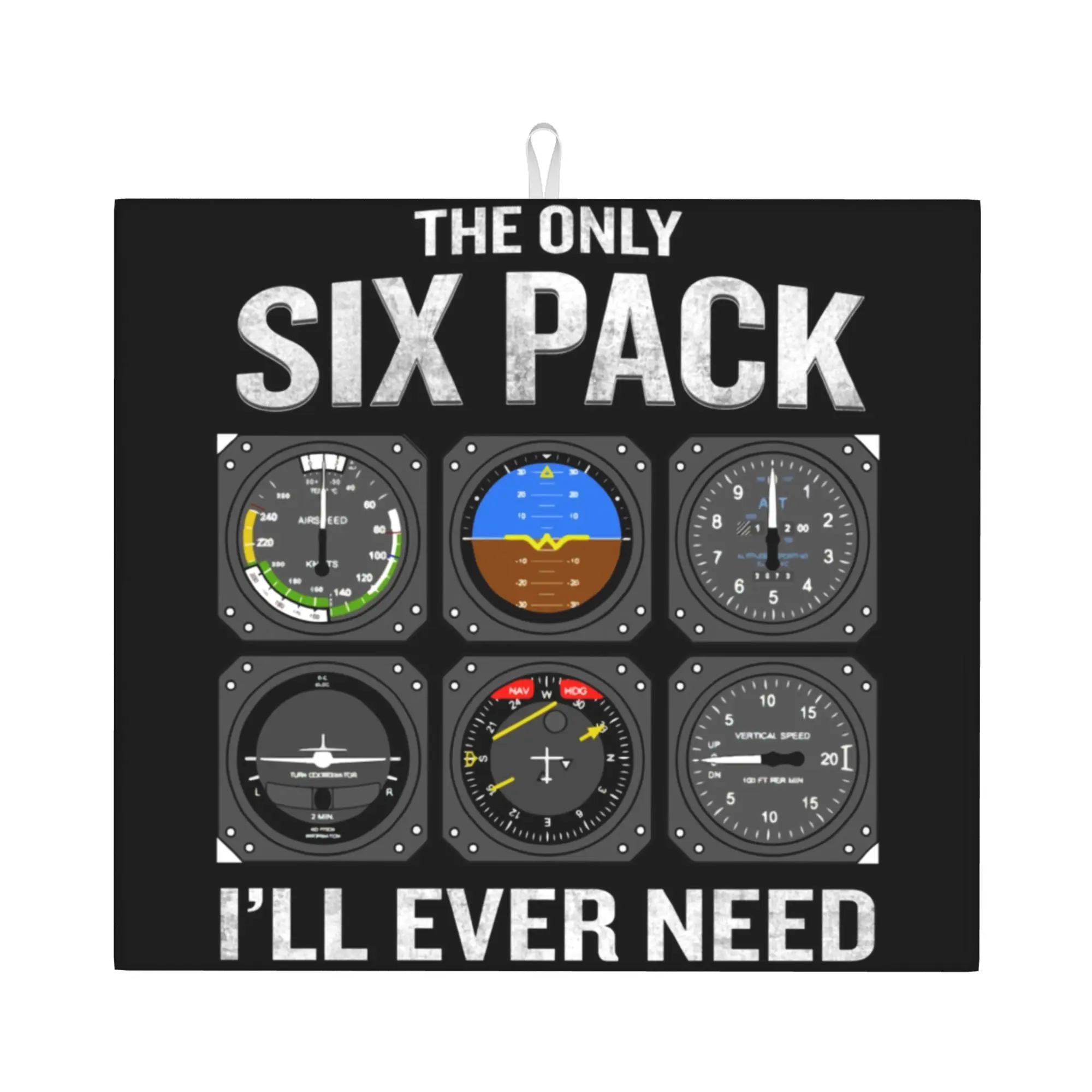 Drying Mat For Kitchen Funny Pilot Quote Cockpit Airplane Flight Intruments Barware Tableware Washable Kitchen Sink Drying Pad