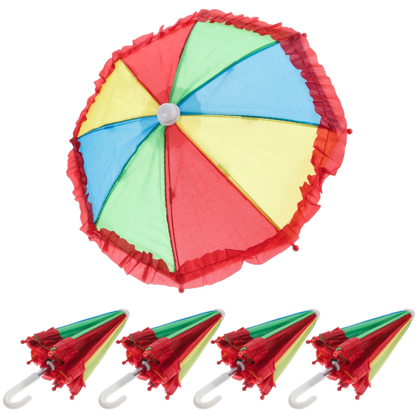 5 Pcs Tiny Umbrellas Toy Accessories Micro Landscape Decoration Kids Fabric Decorative Prop Child