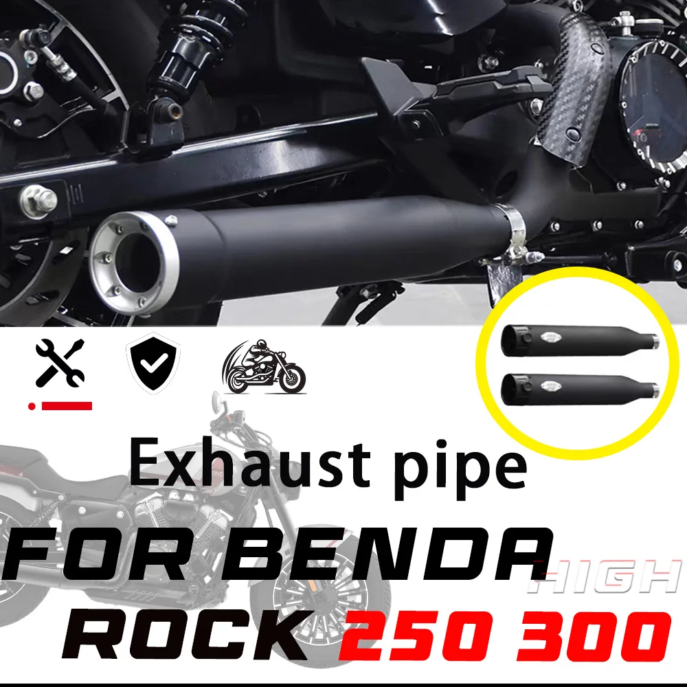 FIT FOR BENDA ROCK 250 300 dual-exit exhaust delivers a deep resonant exhaust note