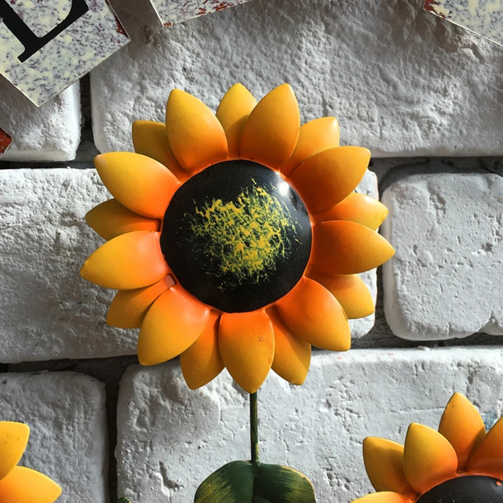 

Sunflower Ornament Home Decor Real Hanging Welcome Pendant Iron Craft Wall Decorations Office Store Atmosphere Gifts