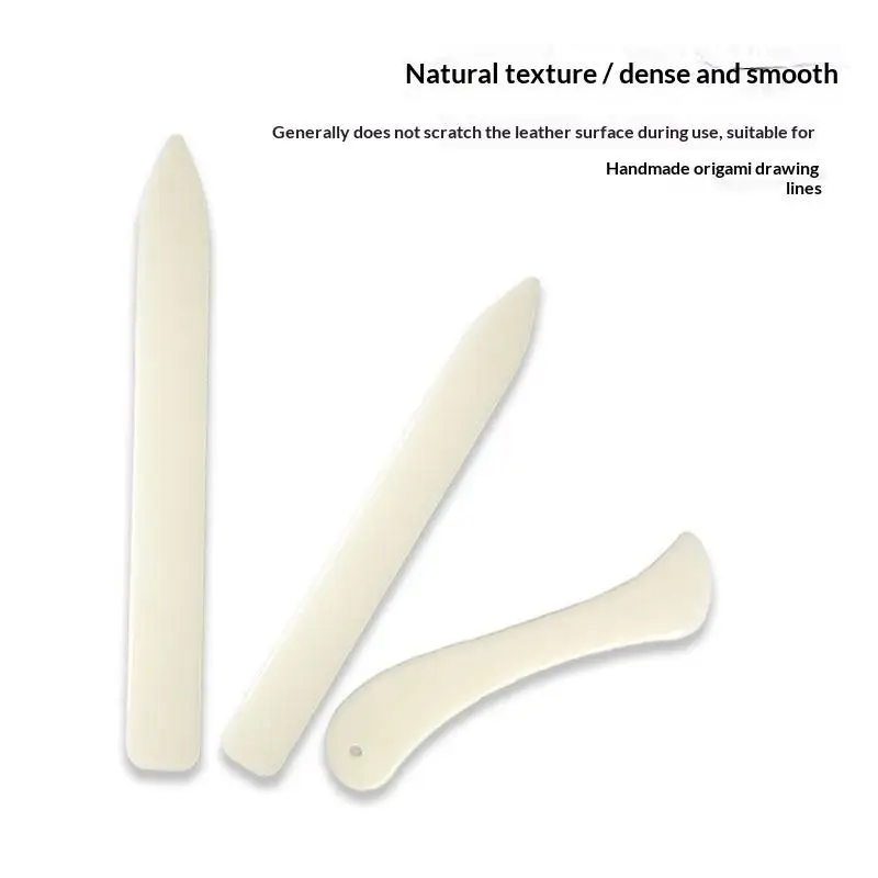Origami Scraper Tool 2PCS Bone Colored Smooth Edge Durable Material for Professional Paper Craft Artists