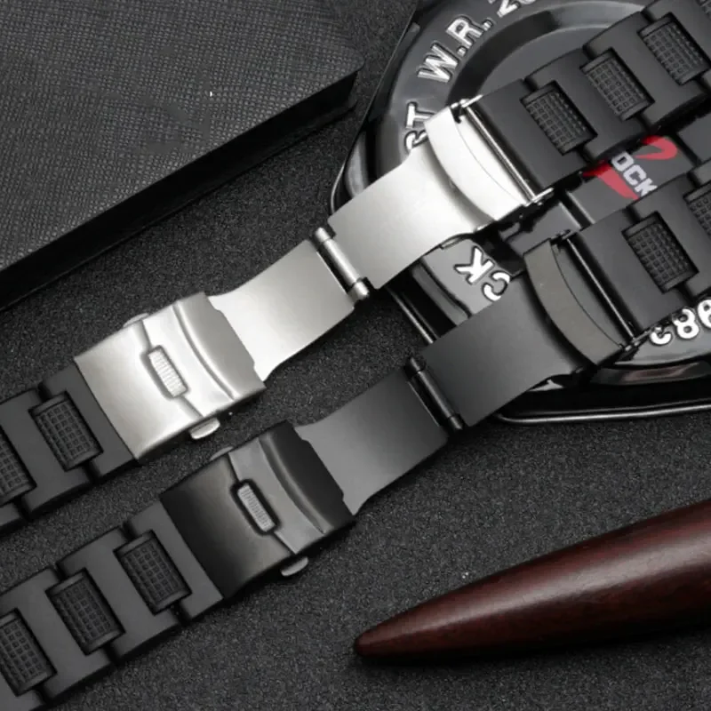 Plastic Wathband For CASIO 16mm GW-A1100FC GW-A1000 Watch Strap High Quality Watch Bracelet Mens Sport Wristwatches Band