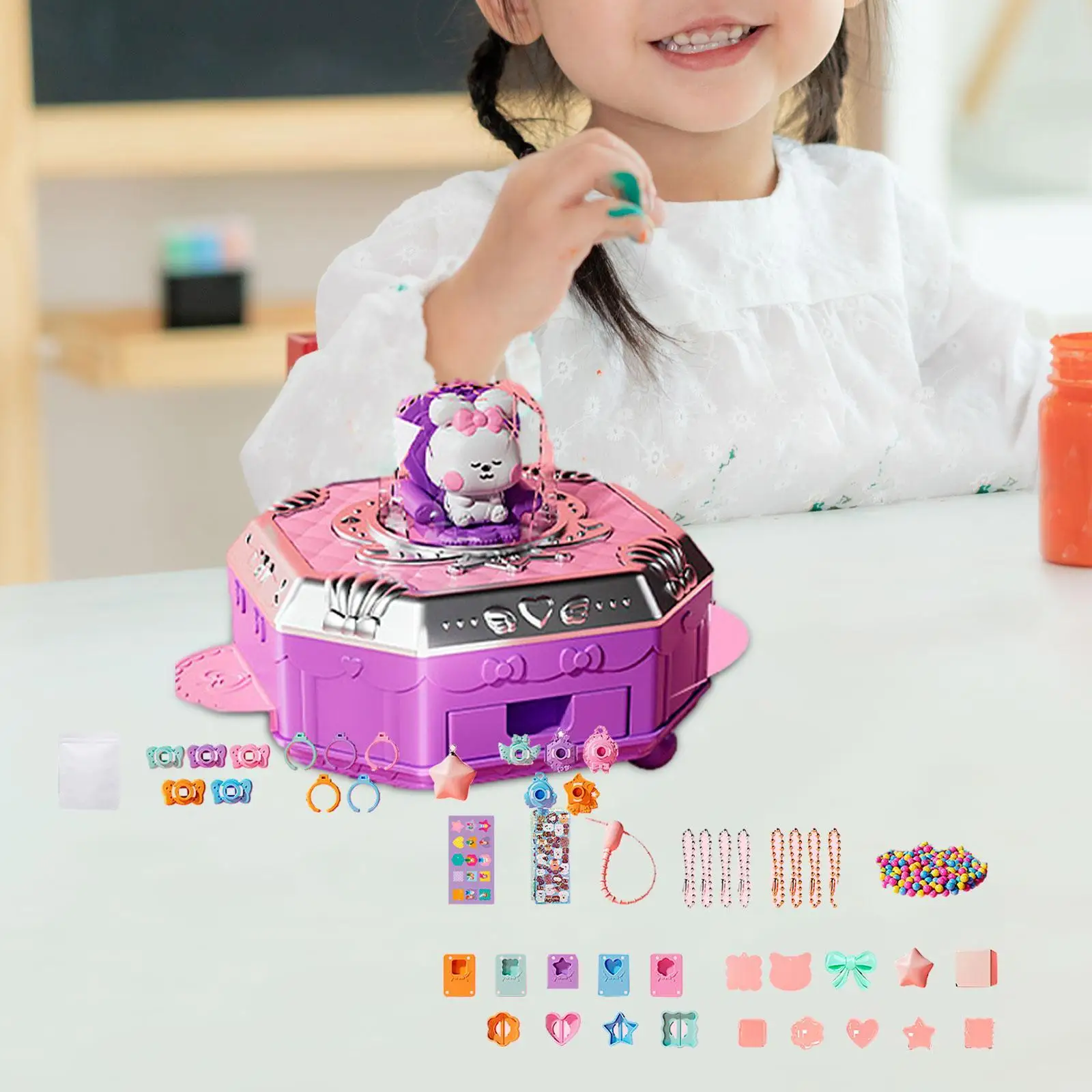 Kit de manualidades de juguetes para niñas, conjunto de joyería creativa hecha a mano para niños, regalo de Navidad