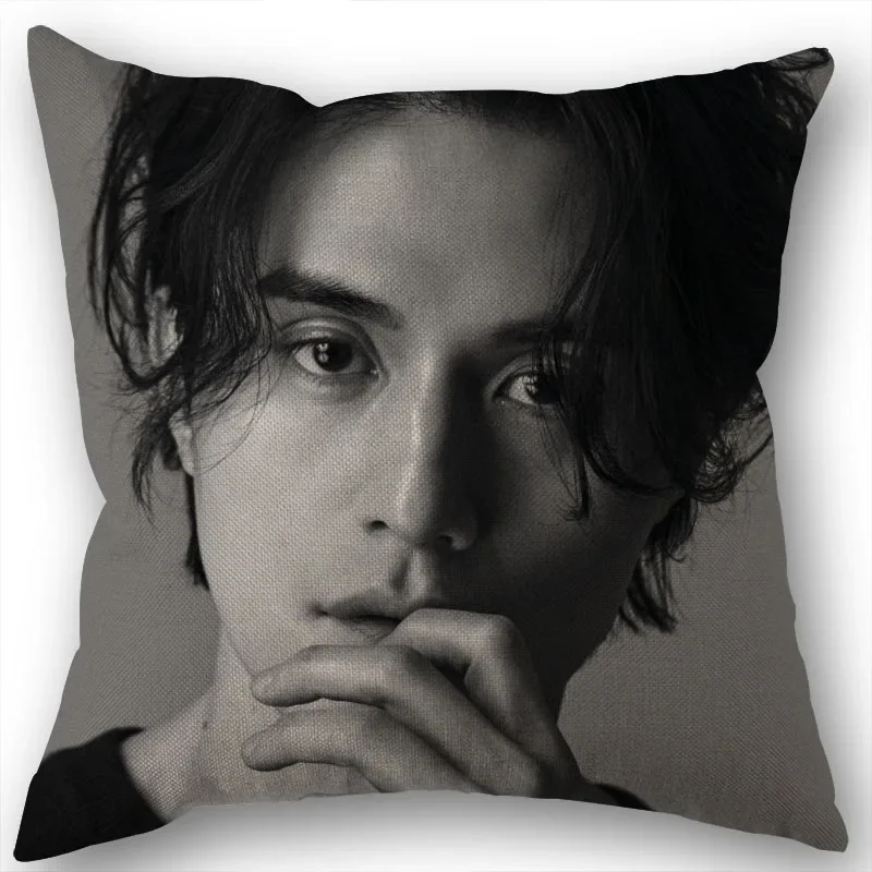 Nice Lee Dong Wook KPOP Pillowcase Cotton Linen Fabric Square Zipper Pillowcase New 45X45cm Wedding Decorative Pillow Cover 1210