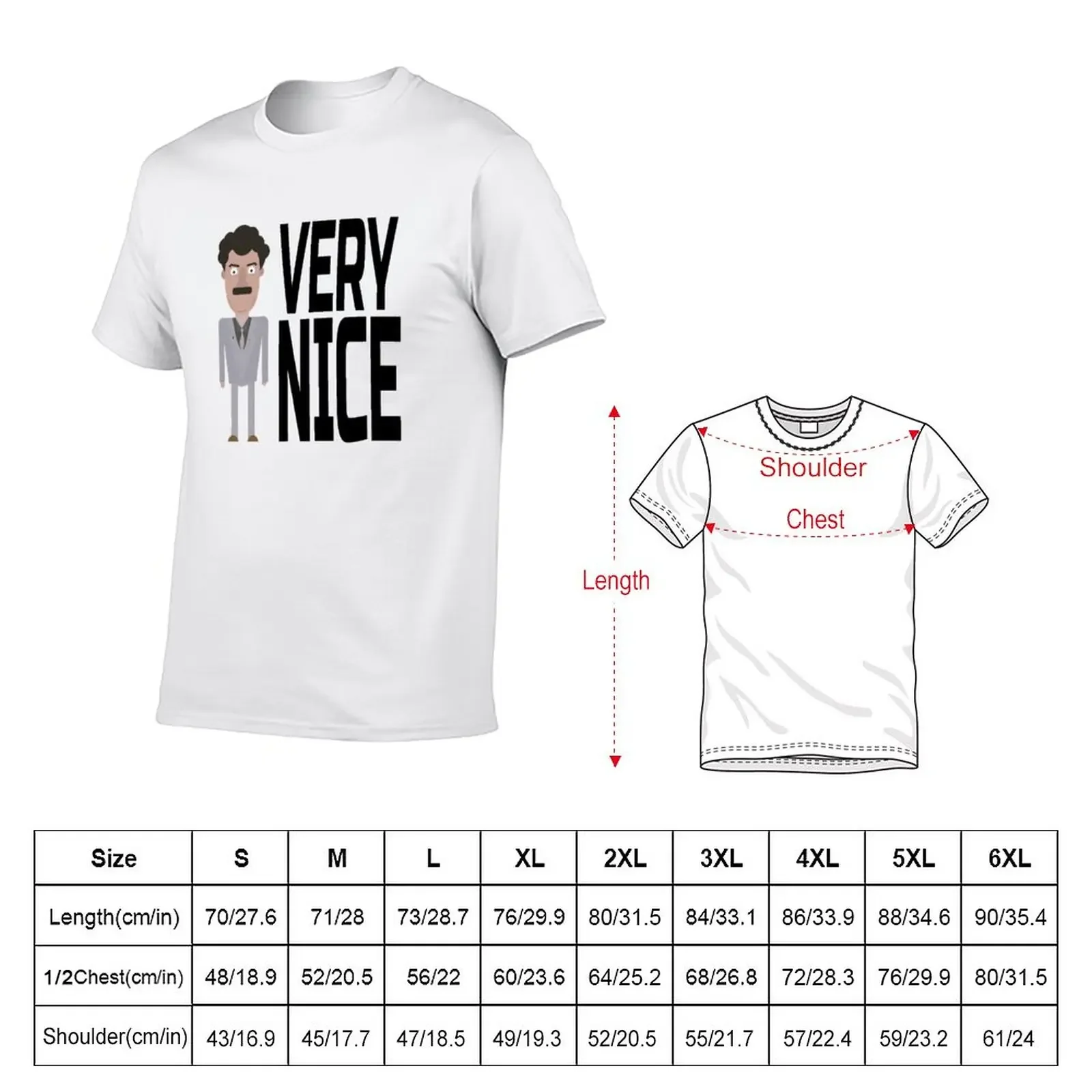 Borat vector Very Nice quote T-Shirt blanks korean fashion t shirts for men cotton