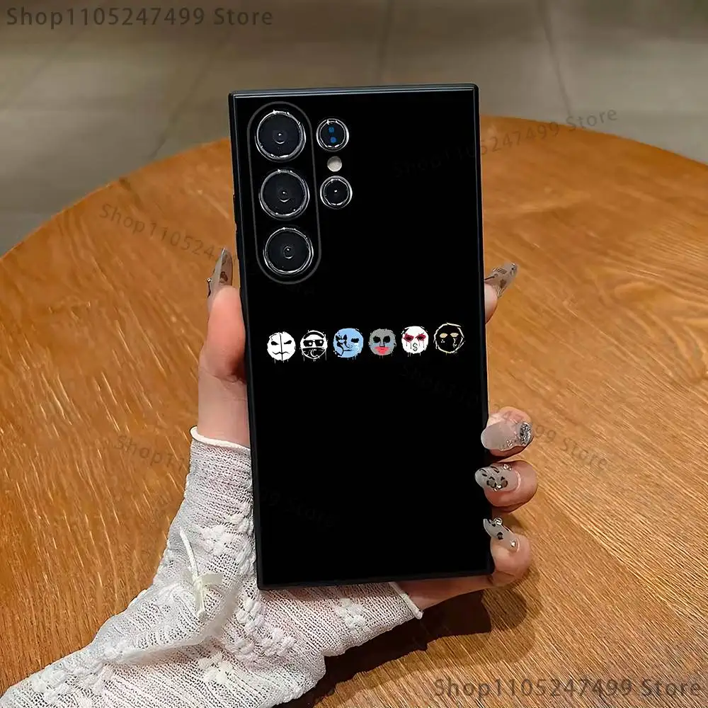 밴드 H-할리우드 U-언데드 폰 케이스 삼성 S 25,24,23,22,30,21,10,9,울트라,플러스,라이트,FE,4,5 G 블랙 소프트 케이스