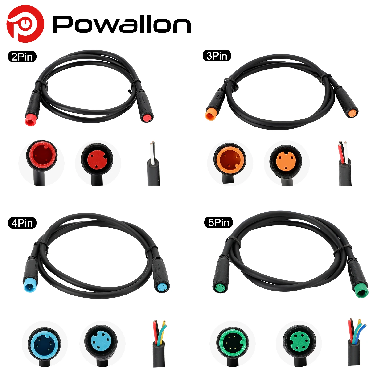 

Удлинительный кабель с разъемами типа «папа-мама» для электродвигателя BAFANG | Кабель-переходник с 2/3/4/5 контактами, 60 см, 90 см, аксессуары для электровелосипедов