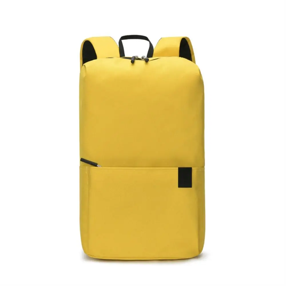 

Portable Large Capacity Small Backpack Solid Color Waterproof Travel Bag Multiple Pockets Unisex Book Bags Camping