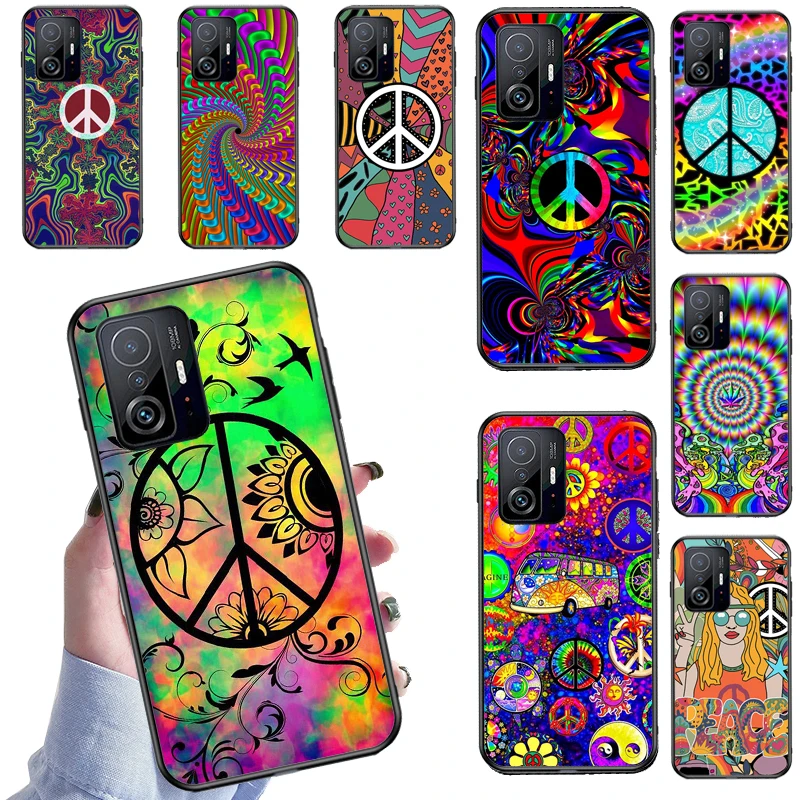 Hippy Hippie Psychedelic Art Peace Cover Case For Xiaomi Mi 11 Lite 10T 11T Pro Funda For POCO M3 M4 Pro F3 X3 GT X3 Pro NFC