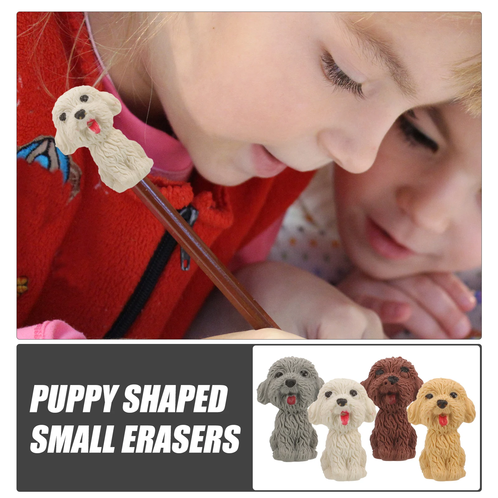 

36pcs Cartoon Eraser Cute Puppy Shape Bulk Kids Classroom Animal Erasers Practical Gifts Party Favors Mini Dog Rubber School