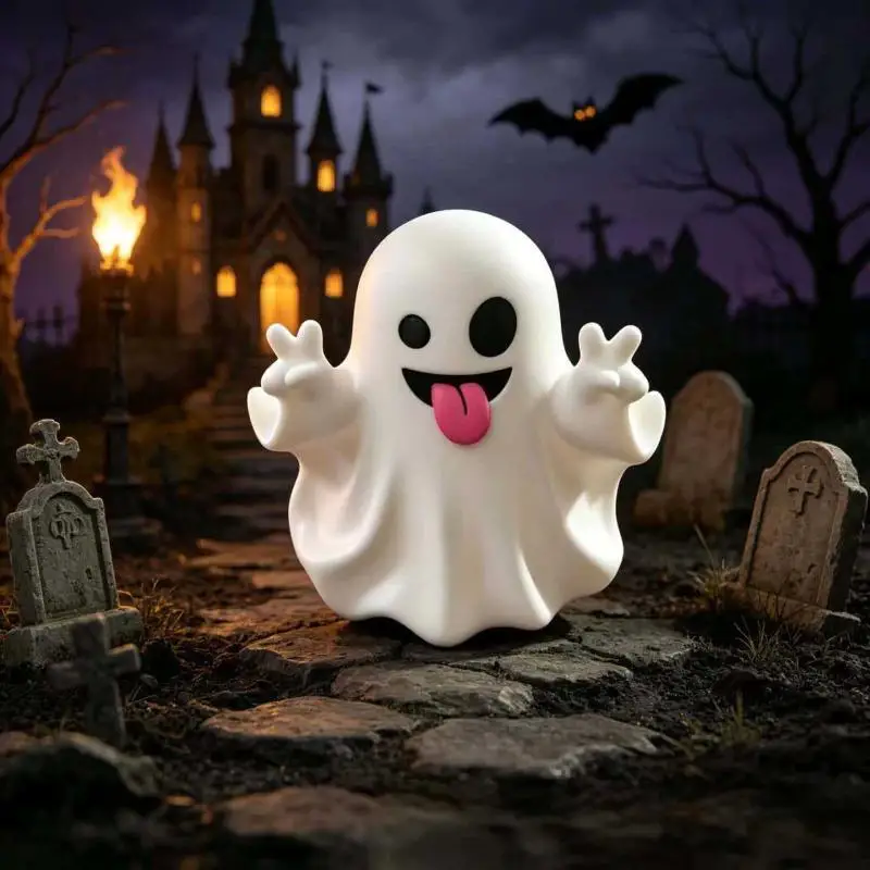 Unique Halloween Figurine Funny Ghost Statue Decorations For: Office Room Desk Tabletop Display Supplies