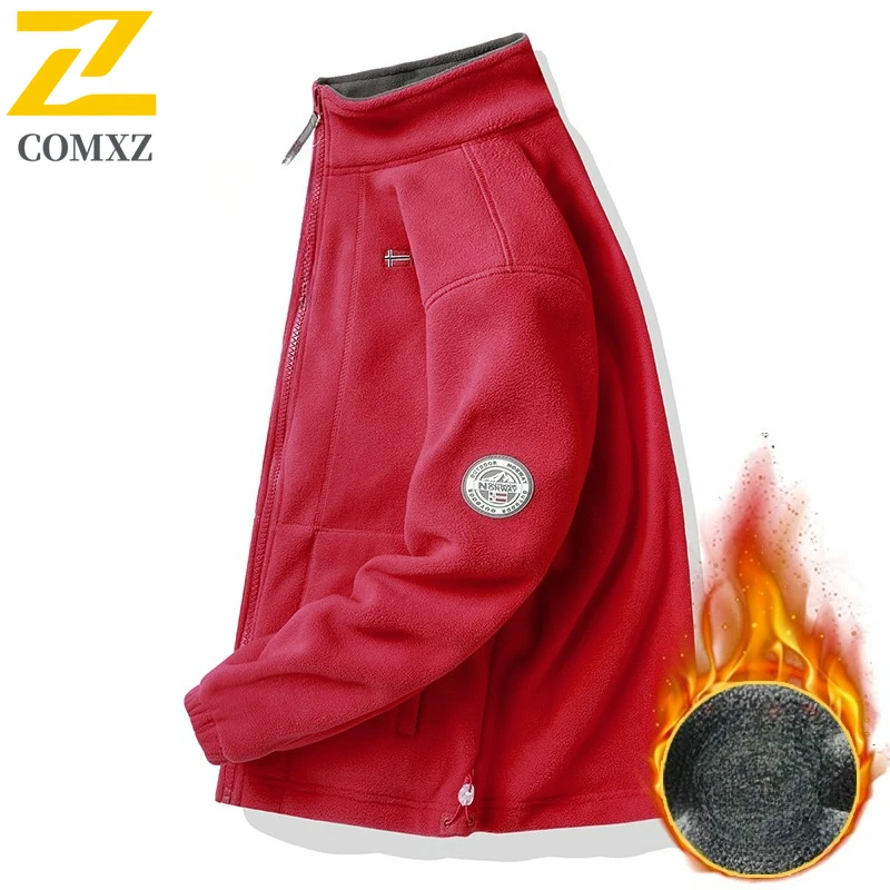 

2025 New Fleece Warm Jacket Men's Winter High Quality Thick Plush Very Cold Jacket Outdoor Skiing Camping Windproof Parka Coat